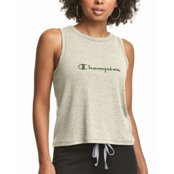 Champion Sleep Crewneck Sleeveless Lounge Muscle Tank - Oatmeal Size XL - Picture 1 of 3